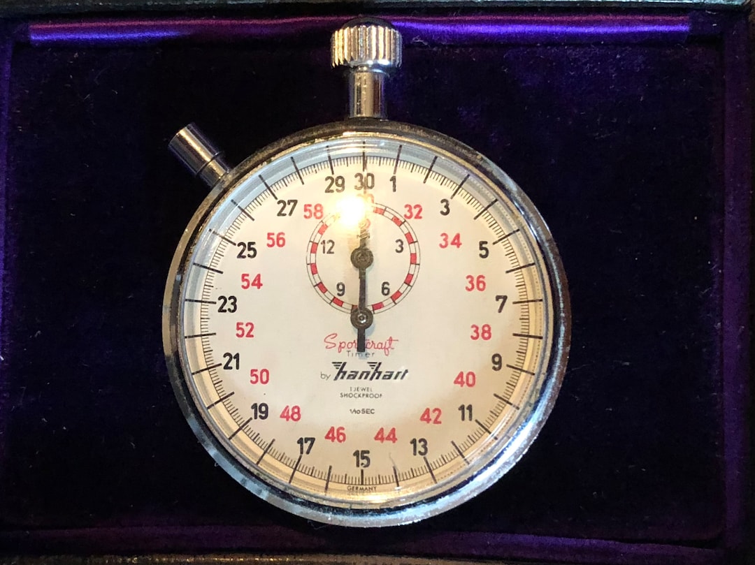 Vintage Sportscraft Hanhart 1 Jewel Stopwatch in Excellent Condition no