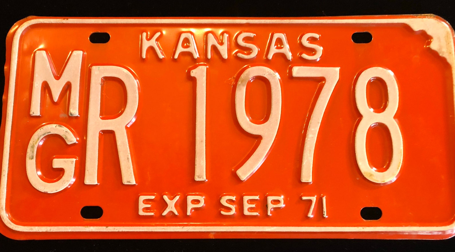 Vintage Mint Original 1971 Kansas License Plate Etsy