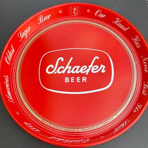 Vintage original 12 inch Schaefer beer tray in excellent condition (Brooklyn,NY)