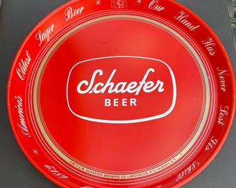 Vintage original 12 inch Schaefer beer tray in excellent condition (Brooklyn,NY)