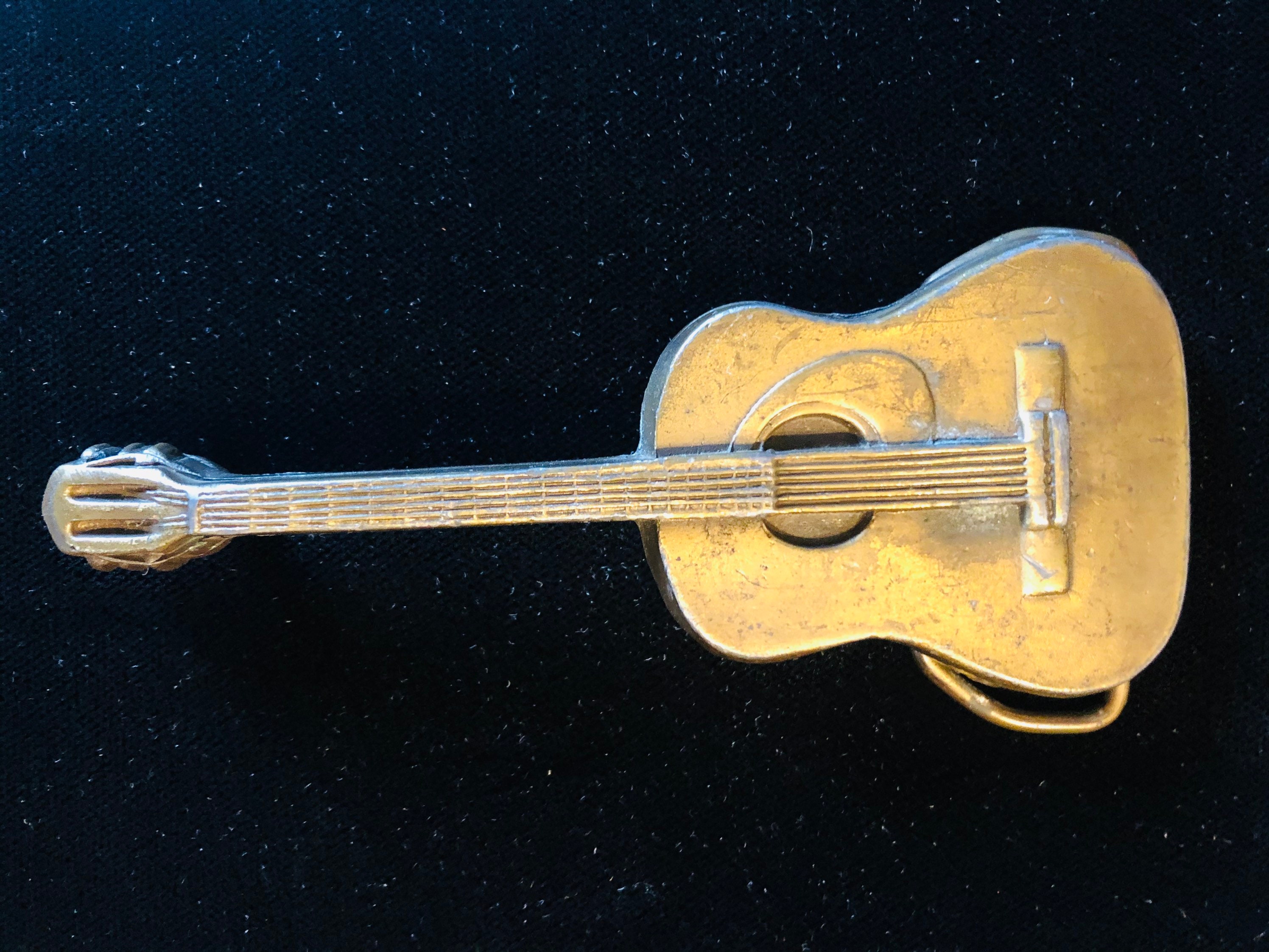 Vintage Guitar Brass Unisex Belt buckle in Good Condition Etsy