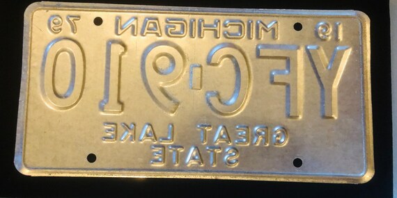 Vintage 1979 Michigan Great Lake State License Plate - Etsy