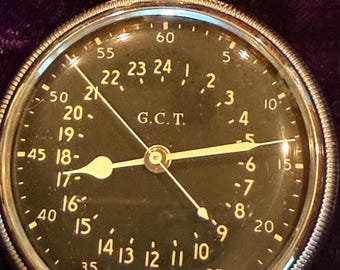 WW2 era Black dial 22Jewels  Hamilton 4992B GCT Military Pocket Watch  AN 5740