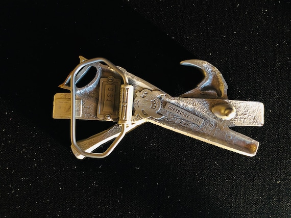 Boucle De Ceinture Vintage "I'd Rather Be Fishing" 1985 - Great American Buckle Co - USA - Occasion