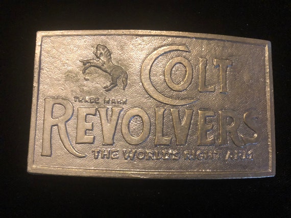 Vintage Original Brass Colt Belt Buckle (Unisex) … - image 2