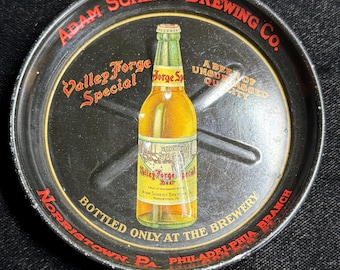 Vintage Adam Scheidt 4 Inch Tip Tray, Valley Forge Special, Early 1900s Brewery Item