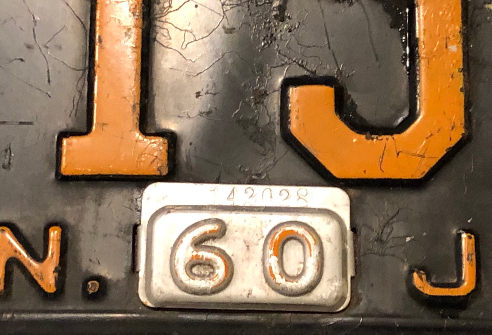 1960 Vintage NJ Commercial License Plate With Registration Tag - Etsy