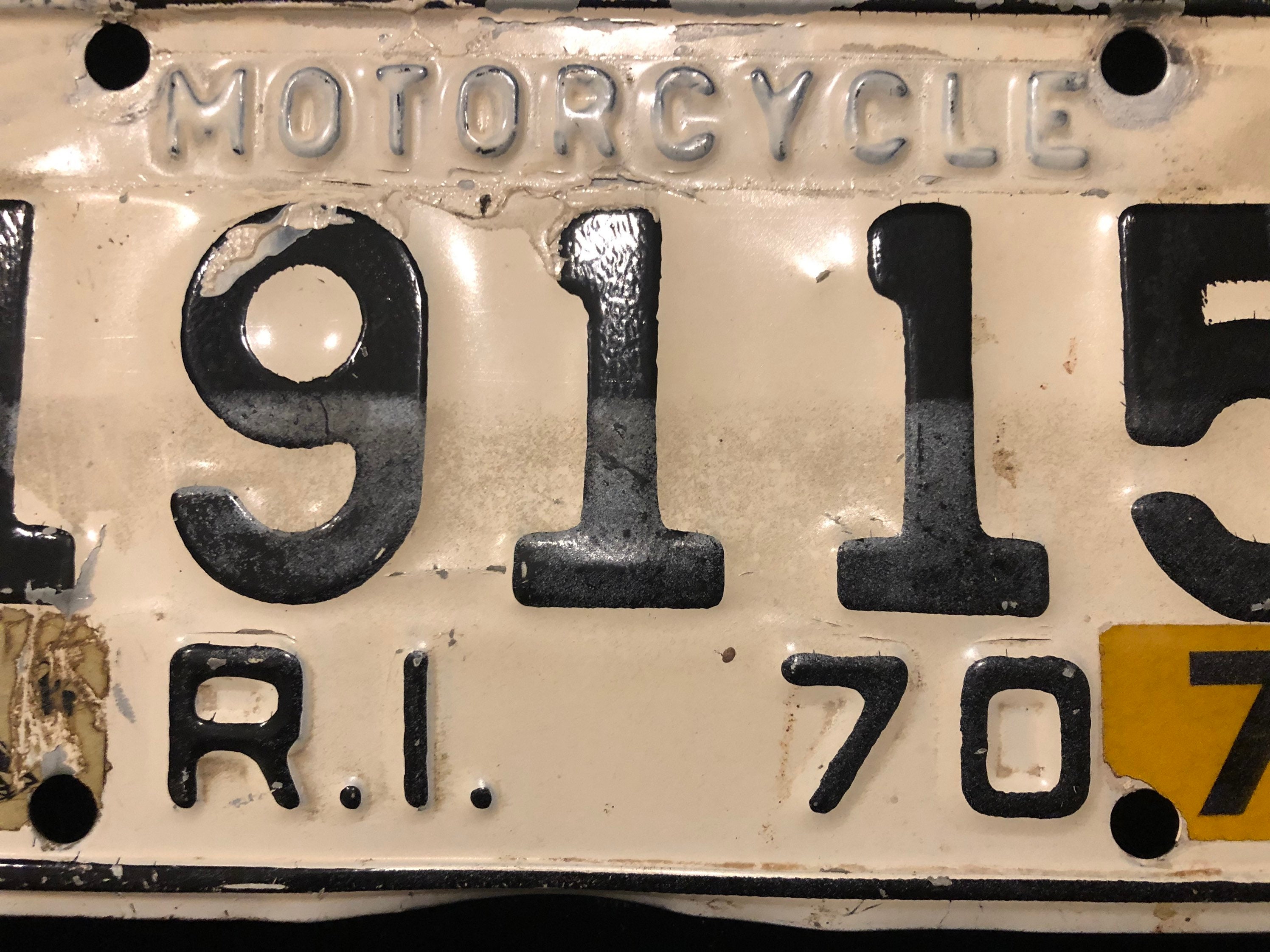Vintage 1970 Rhode Island Motorcycle License Plate in Used | Etsy