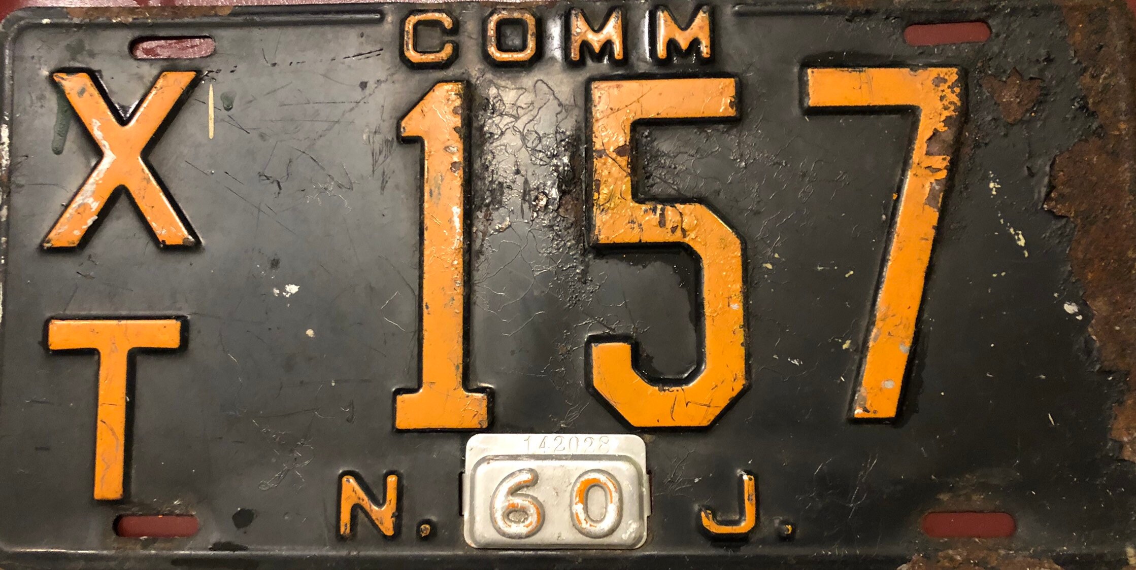 1960 Vintage NJ Commercial License Plate with Registration Tag | Etsy