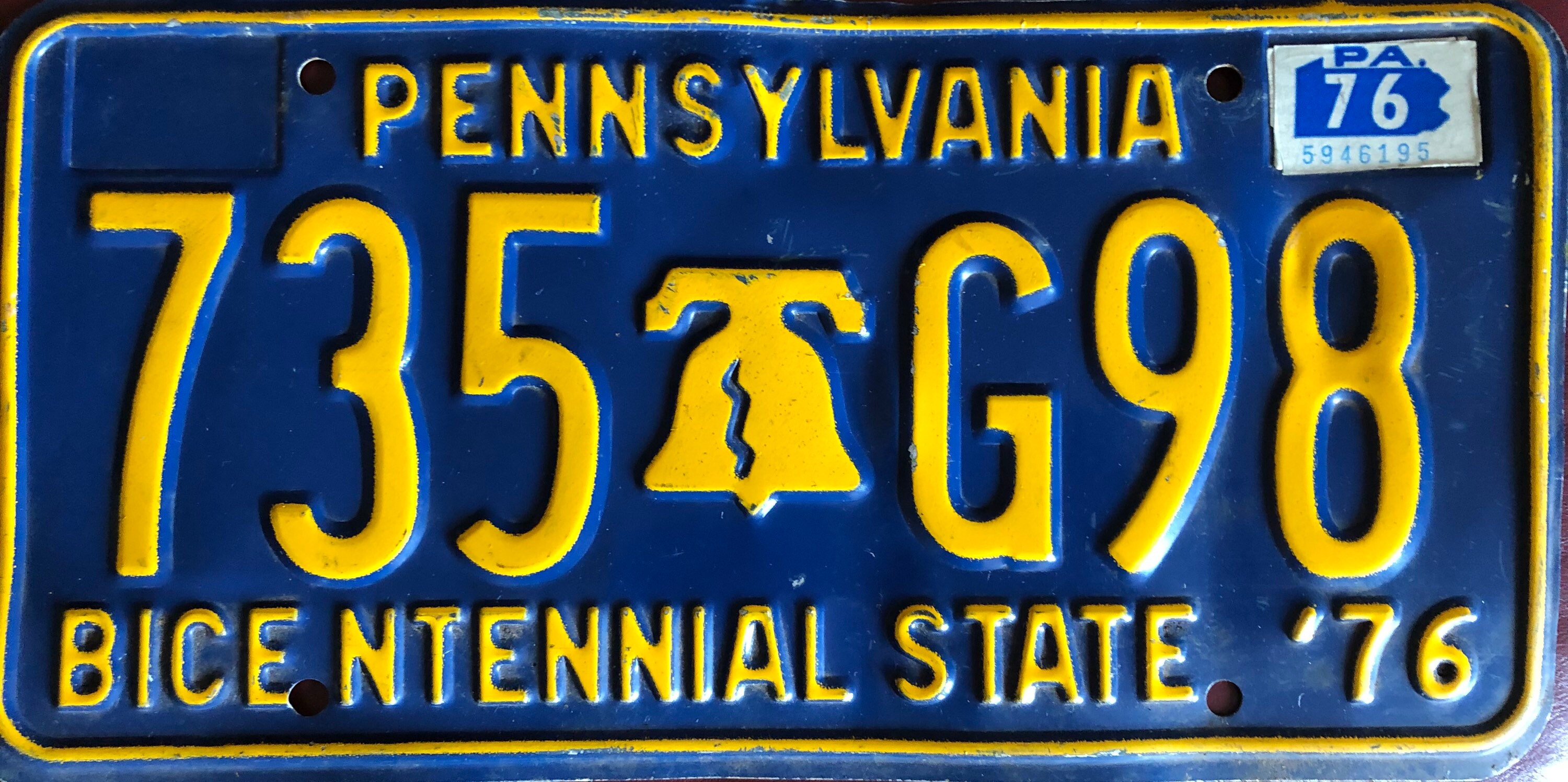 1976 PA License Plate liberty Bell Bicentennial State 76 in Etsy