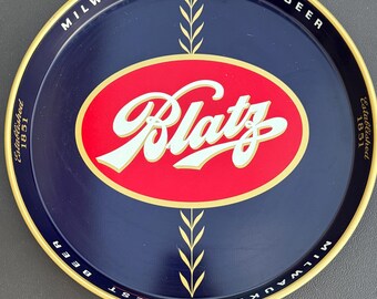 Vintage original Blatz 12 inch beer tray in excellent condition (Milwaukee, WI)
