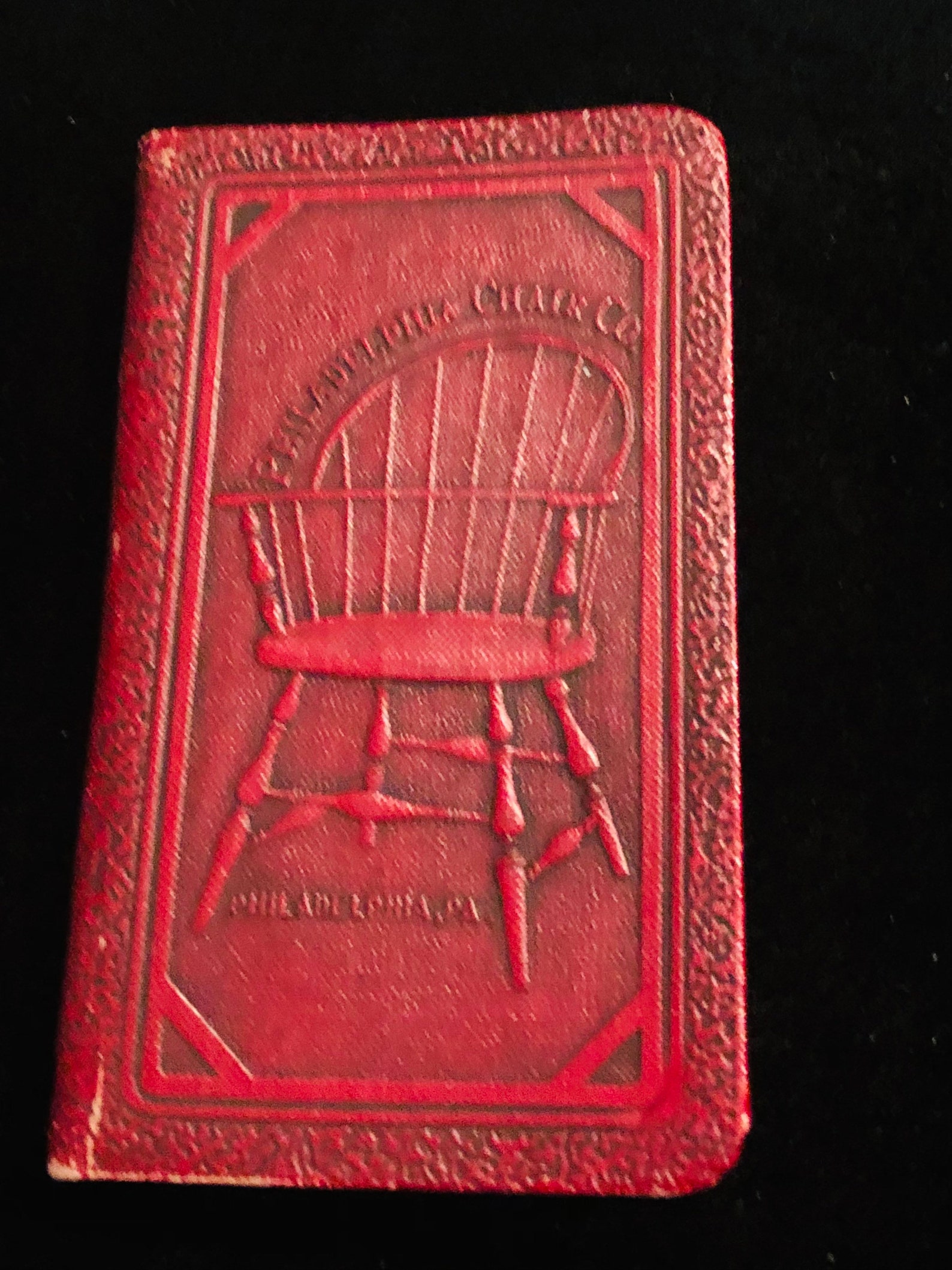 Vintage 1930 Original Leather Philadelphia Chair Company Calendar Book in Excellent Condition