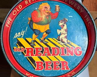 Vintage original 13 inch  Old Reading  Beer Trsy in Good condition