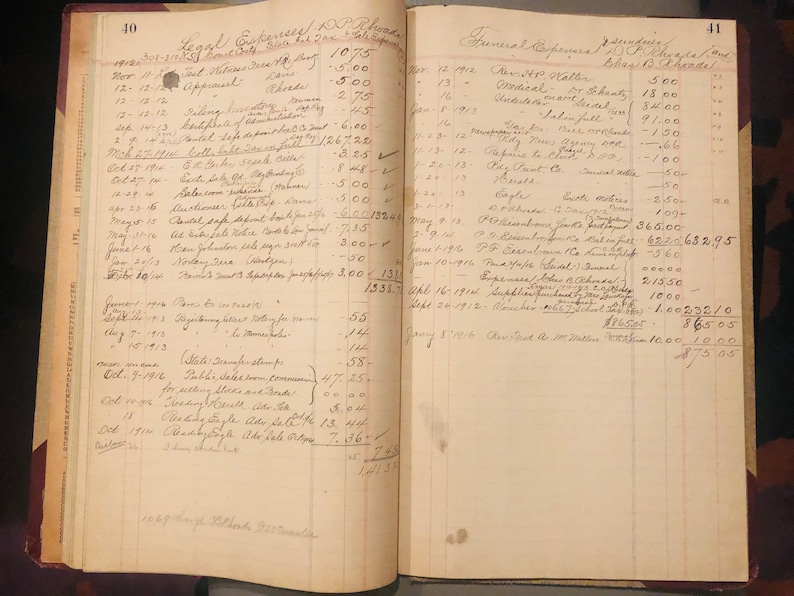 Vintage Antique 1912 Cash Ledger in Good Condition - Etsy