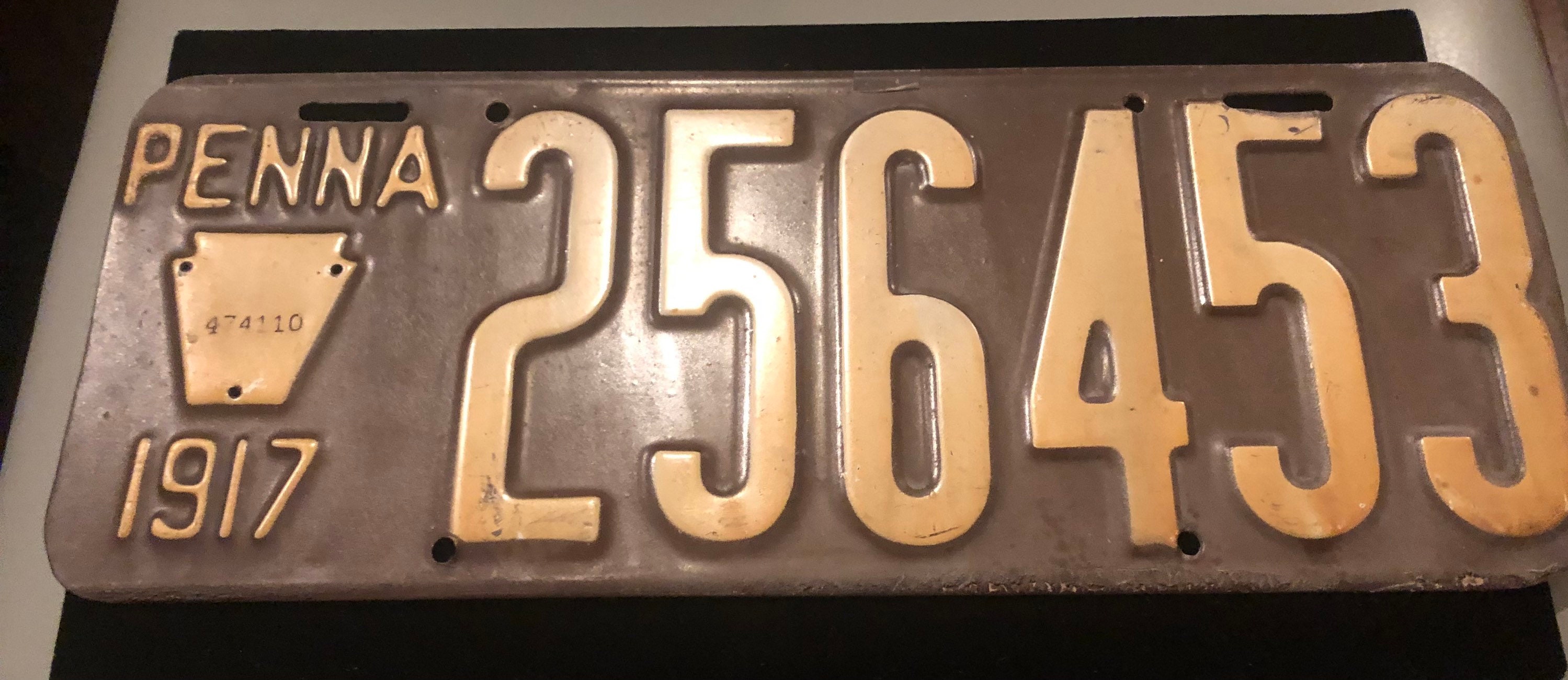 1917 Pennsylvania License Plate, Original Antique - Etsy