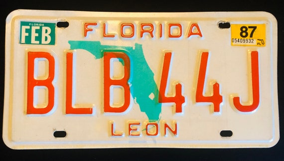 Vintage 1980s Florida License Plate - Excellent Condition - Etsy