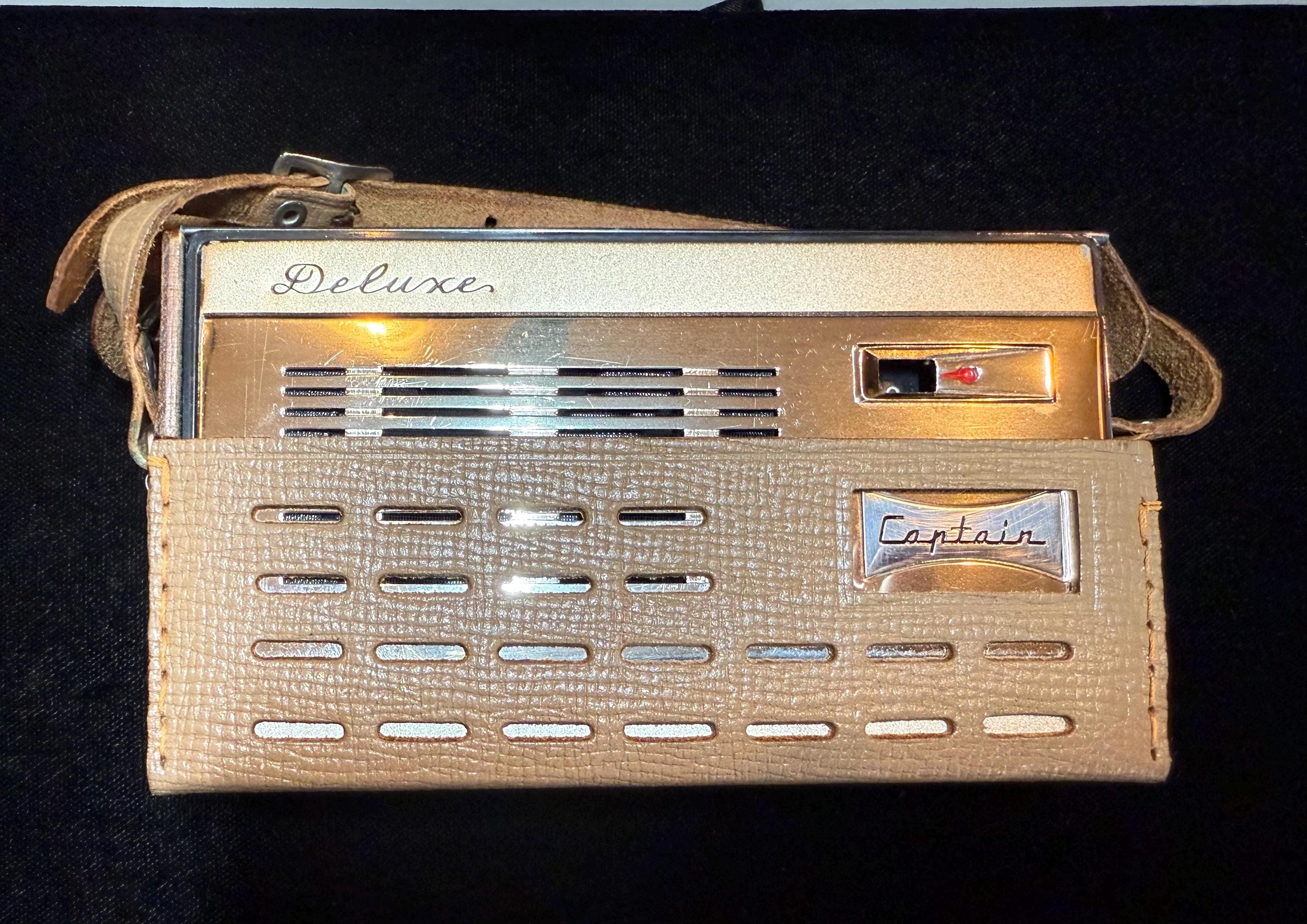 Vintage 1960s Captain Deluxe 8 Transistor Radio With Case - Etsy