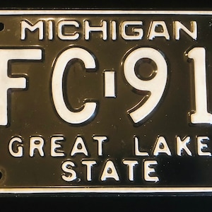 Vintage Original 1979 Michigan Great Lake State License Plate in Excellent Condition