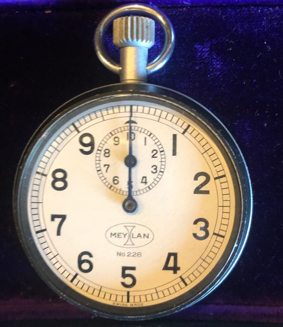 Vintage Original Swiss Meylan Stopwatch in Excell… - image 7