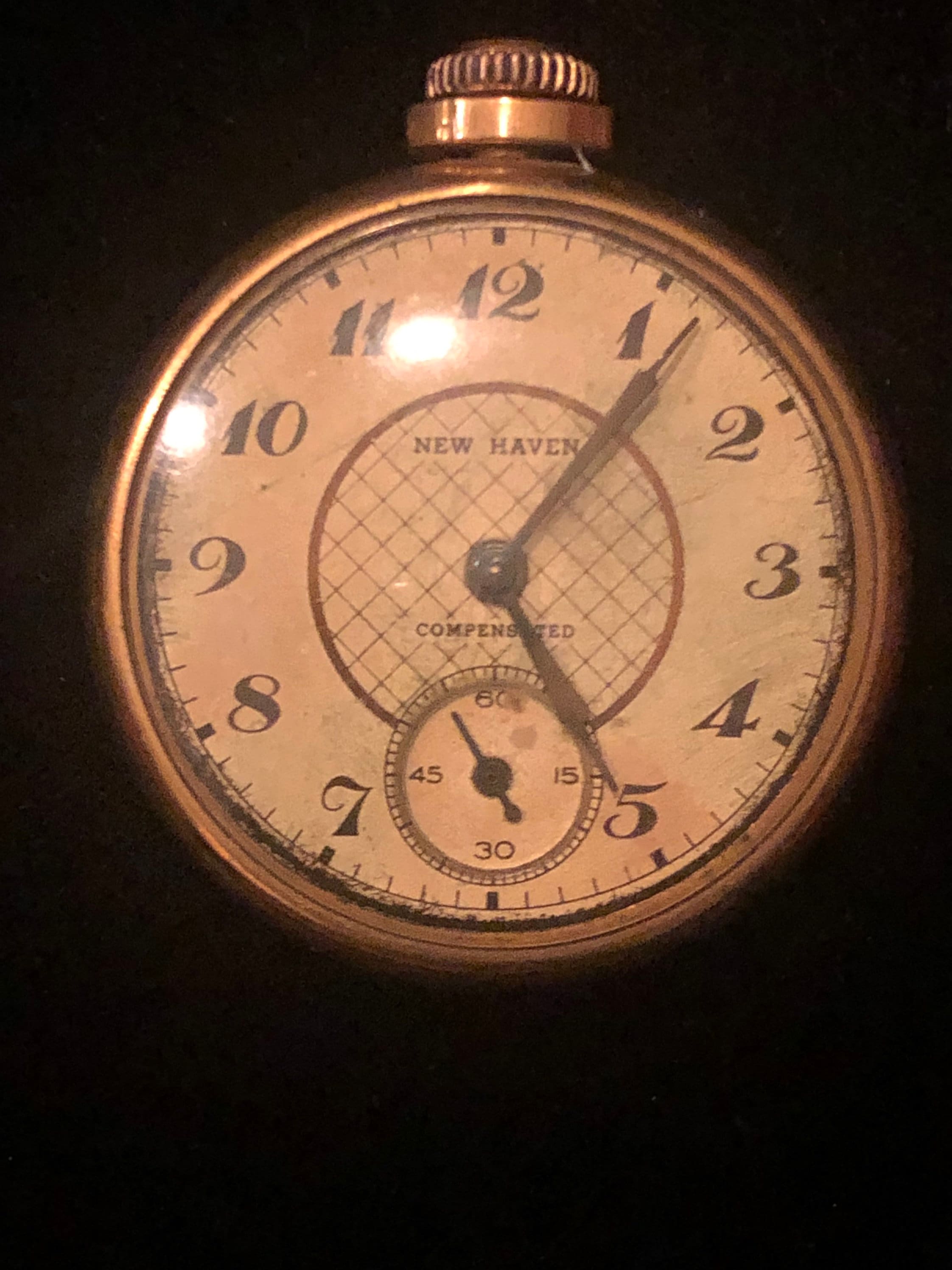 Vintage New Haven Mechanical Pocket Watch, Compensated Movement - Etsy