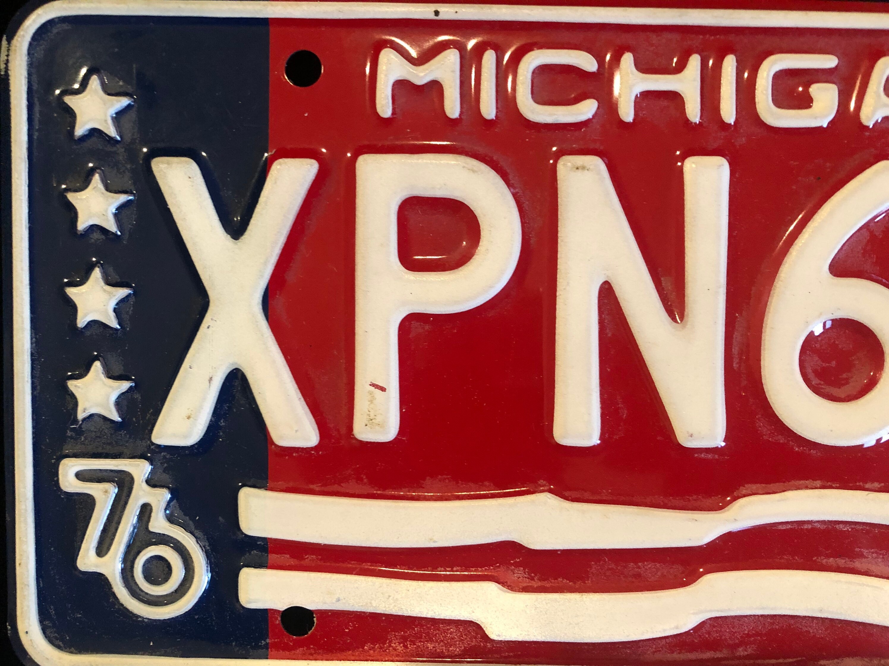 ∗∗∗∗∗miページ Michigan Bicentennial 76 Novelty State Blank Metal License