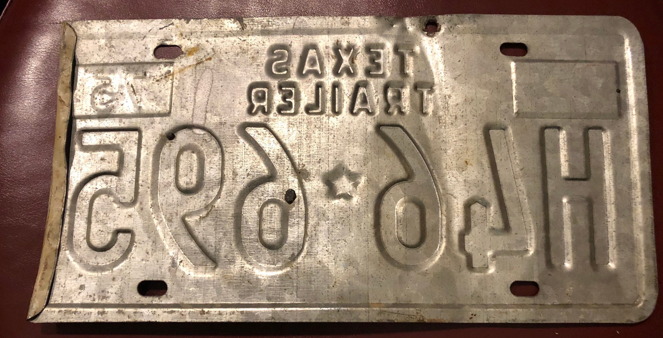 1979 Texas Trailer License Plate Etsy