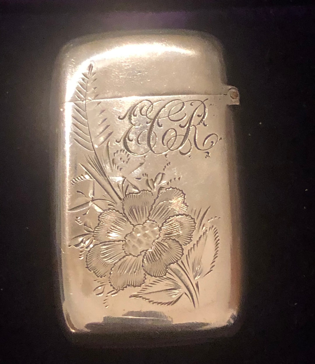 Floral Victorian Sterling Silver Match Vesta - Etsy