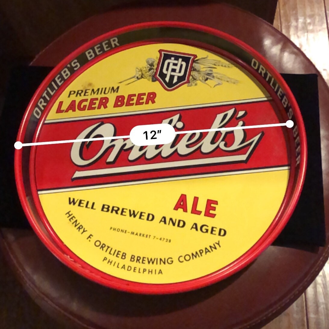 Vintage Ortleibs Metal Beer Tray Philadelphia in Very Good Etsy