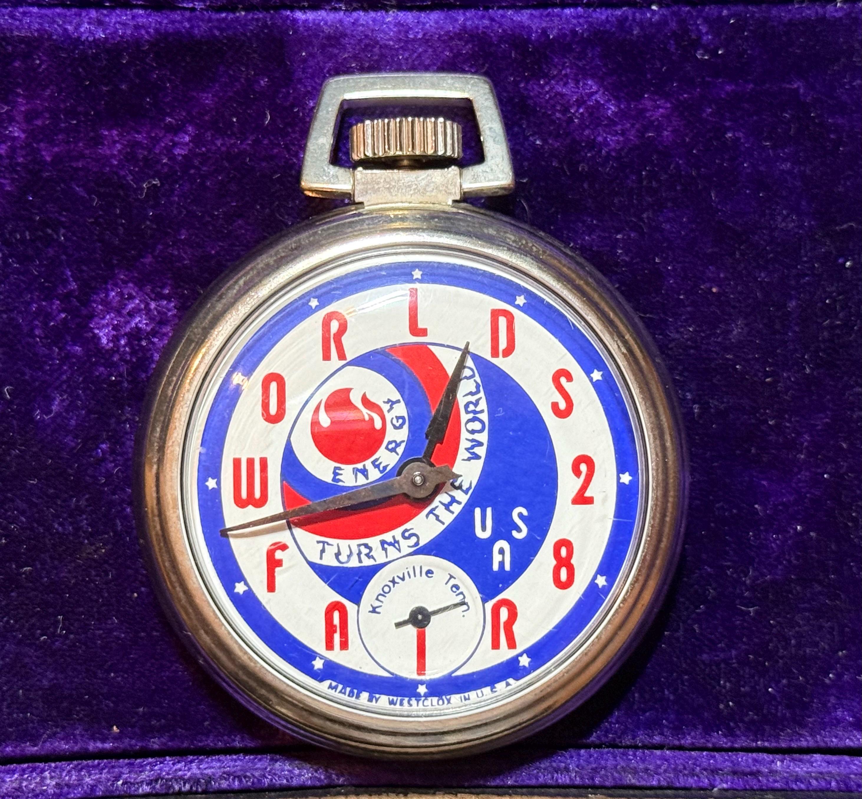 1982 World's Fair Commemorative Westclox Mechanical Watch