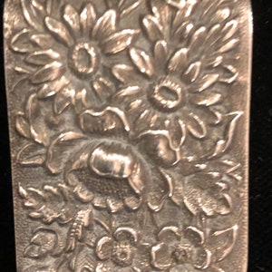 Vintage Sterling Silver  S Kirk & Son Repousse Style Napkin Holder in Excellent Condition
