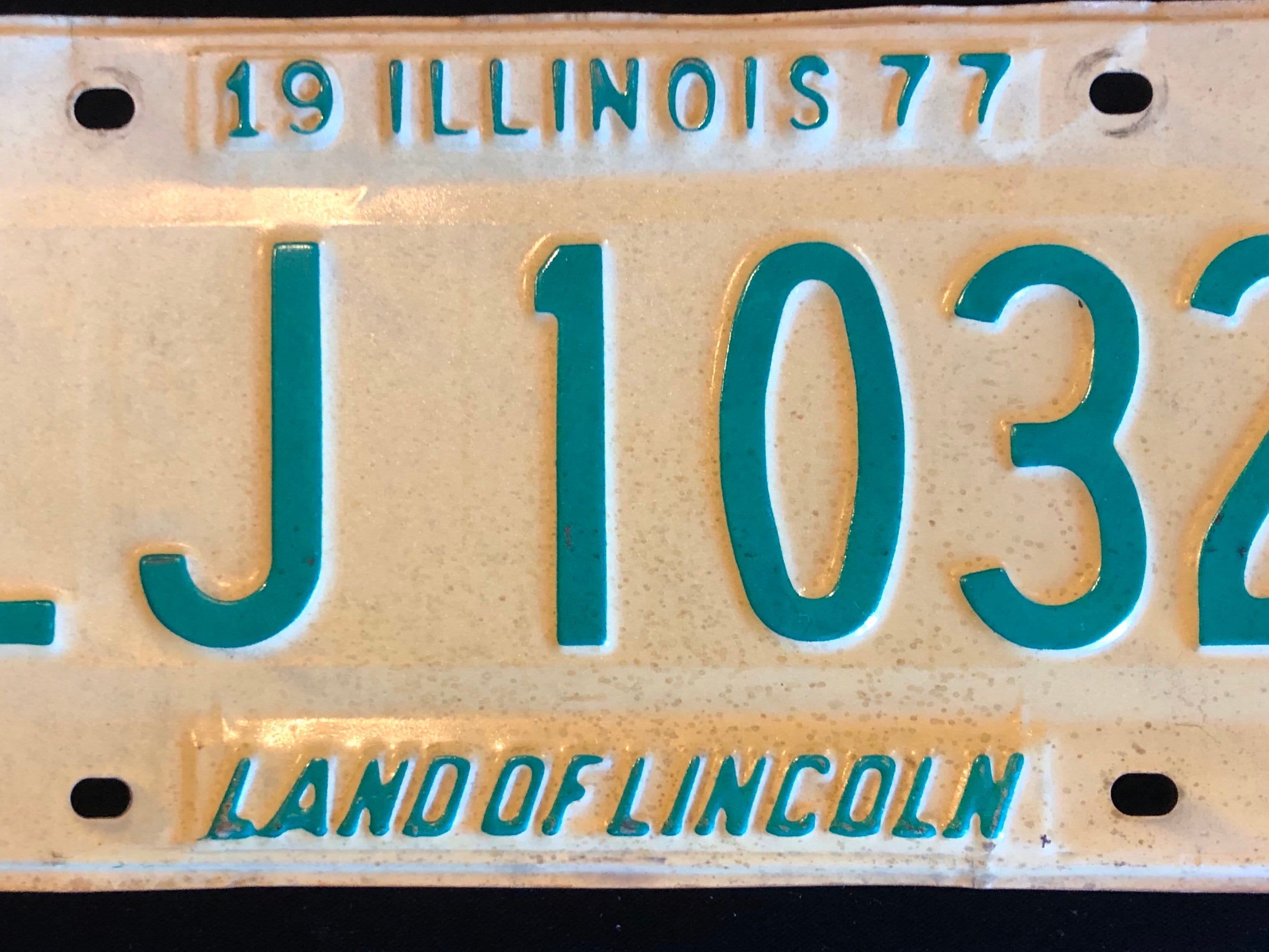 Vintage Original 1977 Illinois License Plate in Good Condition - Etsy