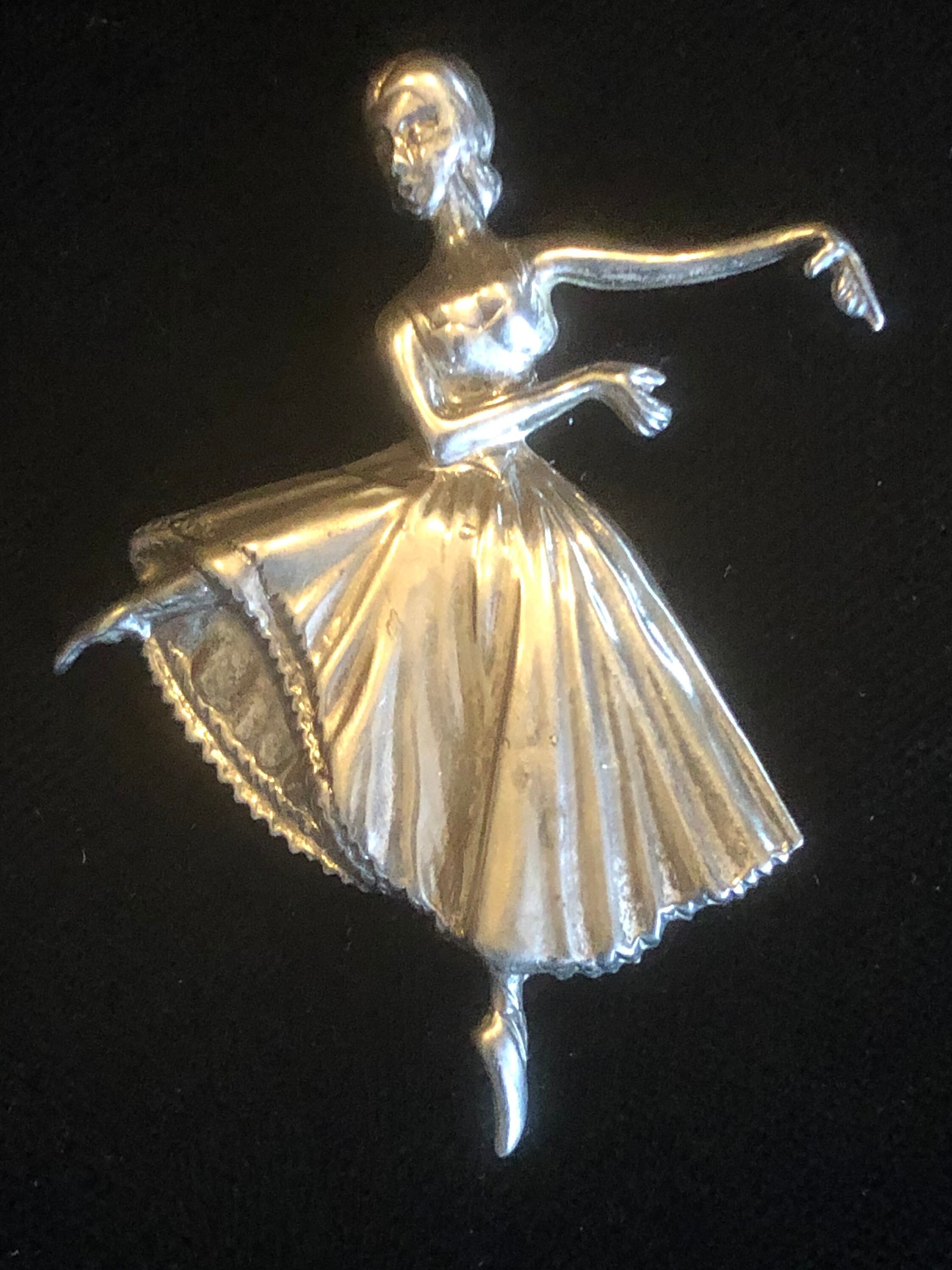 Beautiful Vintage Sterling Silver Lang Ballerina Pin Etsy.de