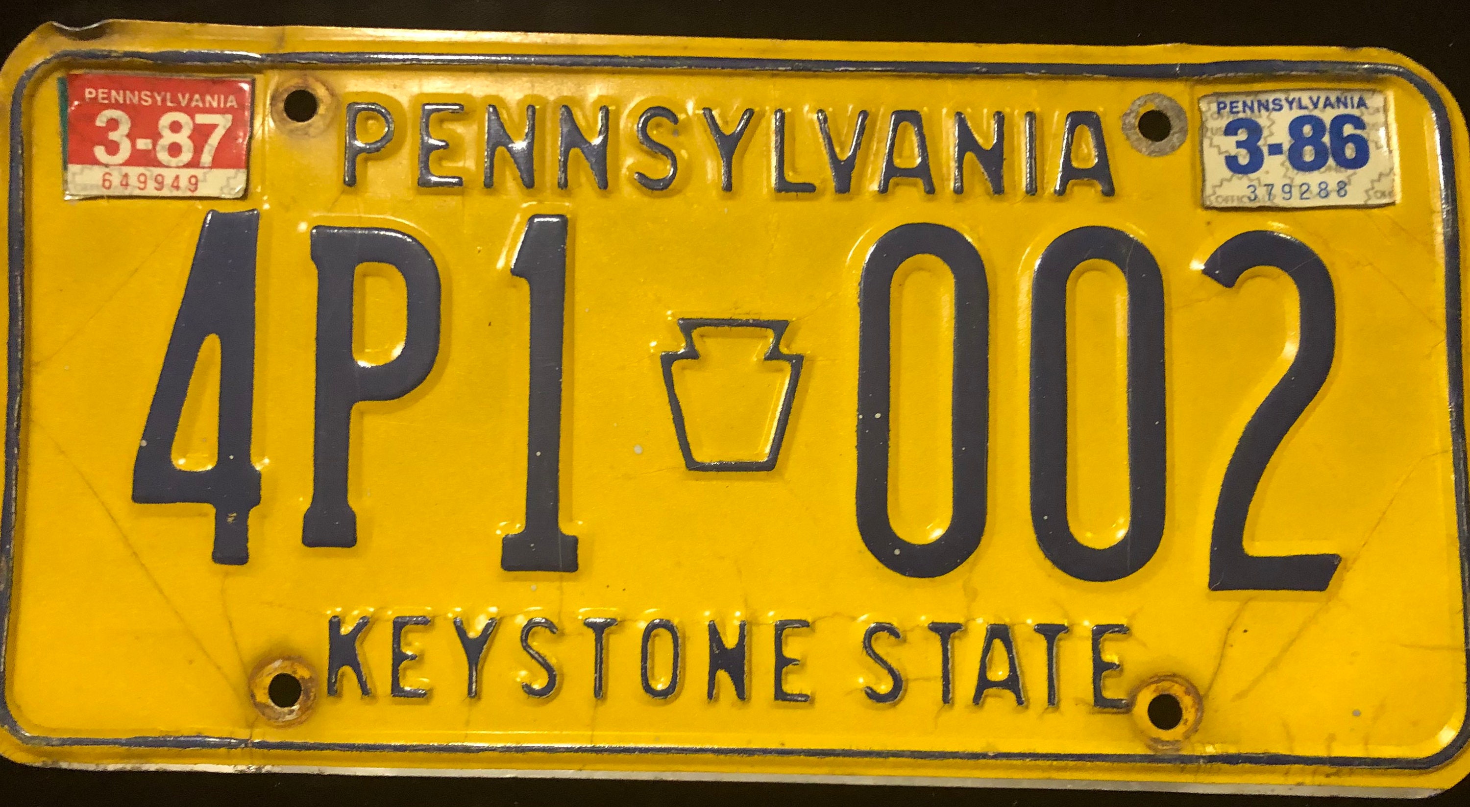 Vintage Original 1980s Pa License Plate In Good Condition Etsy
