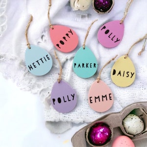 Pastel acrylic hanging Easter egg hunt decorations