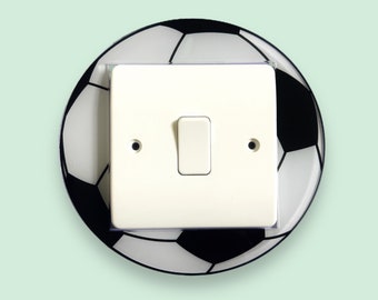 Football Acrylic Light Switch Surround Cover | UK Light Switch | Kids Bedroom Decor | Maximalist | Dopamine decor