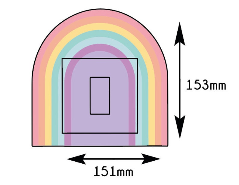 Pastel Rainbow Acrylic Light Switch Surround Cover UK Light Switch Kids Bedroom Decor Maximalist Dopamine decor Pink image 9