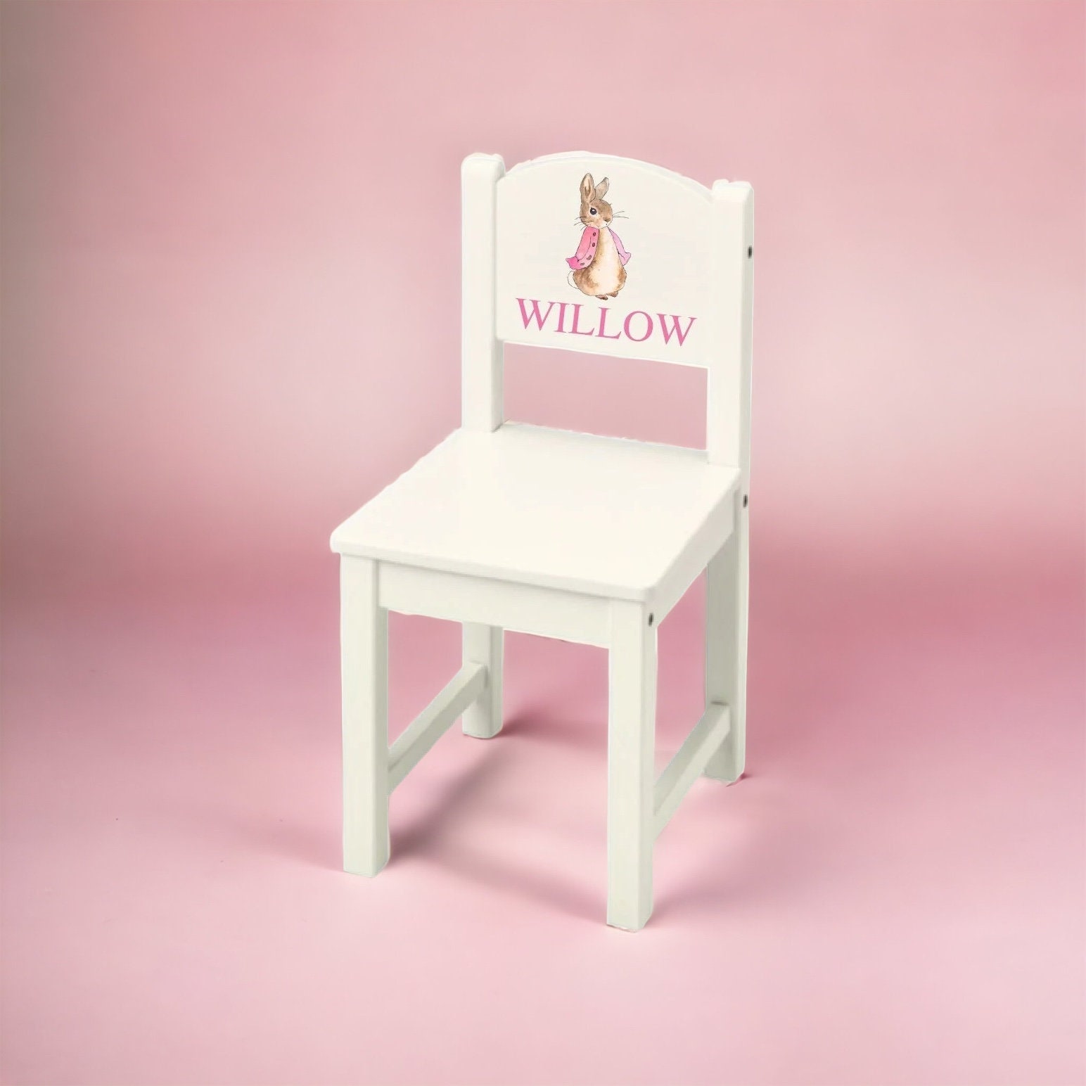 Childs wooden chair personalised sales
