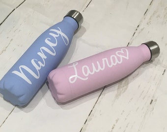 personalised water bottle, personalised flask, teacher gift, bridesmaid gift, hen gift, girls birthday gift, girls birthday, vacuum flask