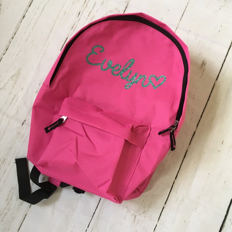 Personalised Black Kids Backpack Rucksack School Bag Birthday Gift
