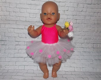 17" Baby Born Dolls clothes 2-piece  ballerina birthday set, beautiful summer outfit