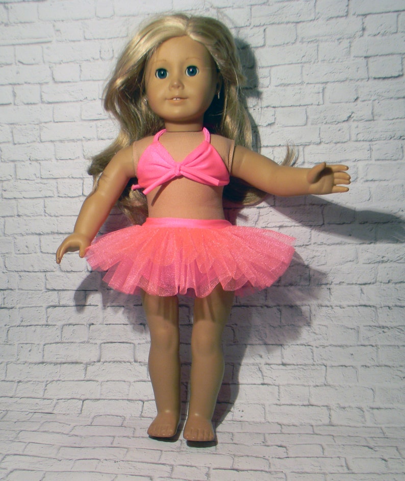 Skirt Summer Bikini Swimwear Swimsuits Bathing Suits for Girl 18 inch Doll Top