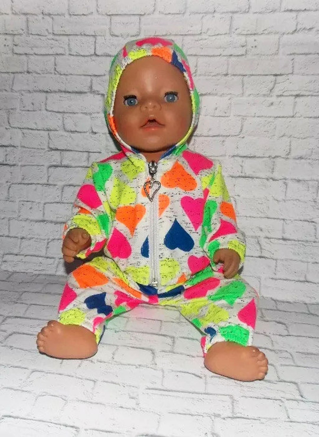 17 Baby Born Dolls Clothes2 Piece Set Bright Zipper Etsy