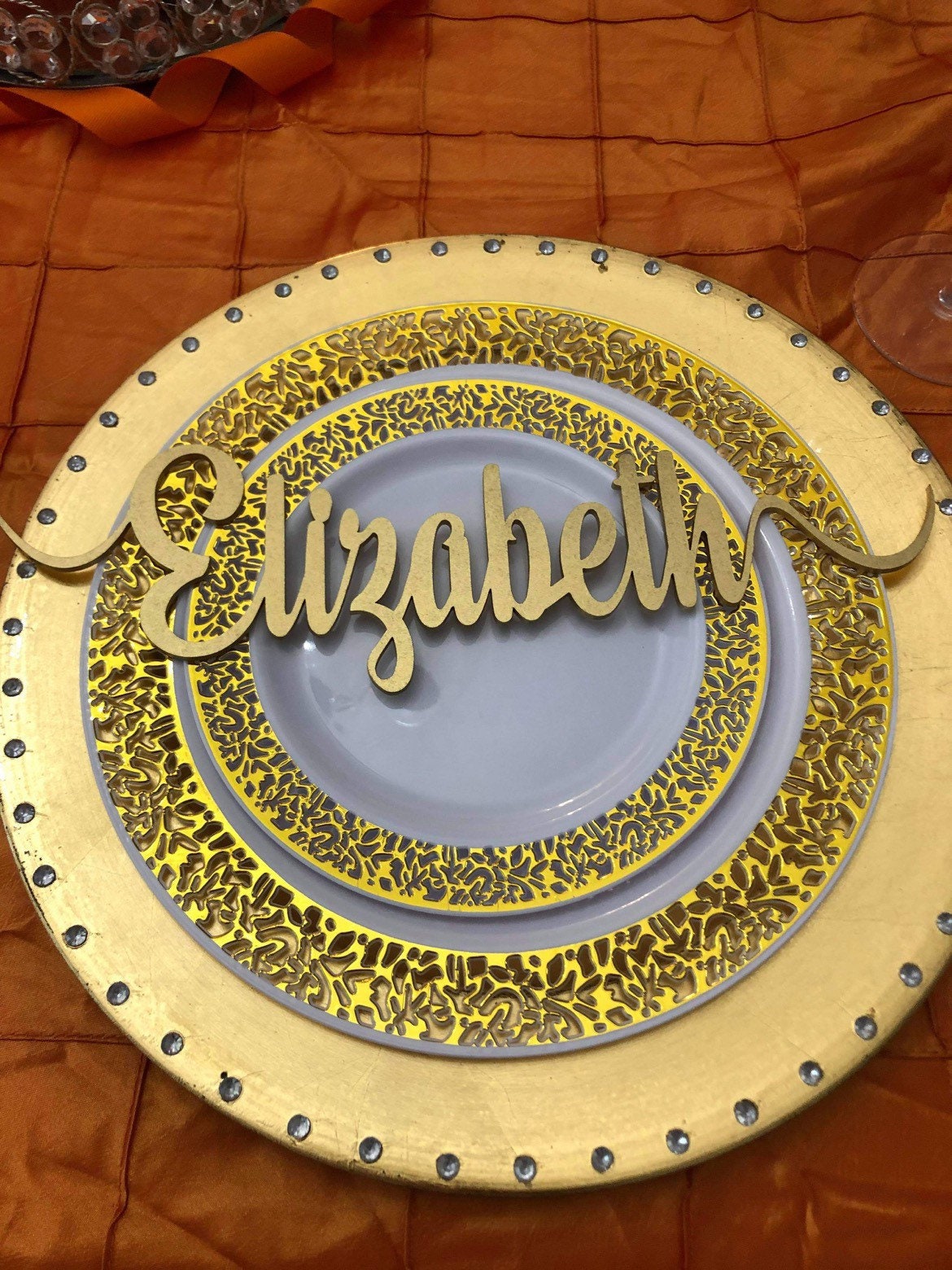 Holiday Table Setting Names Table Wood Signs Home Decor Etsy