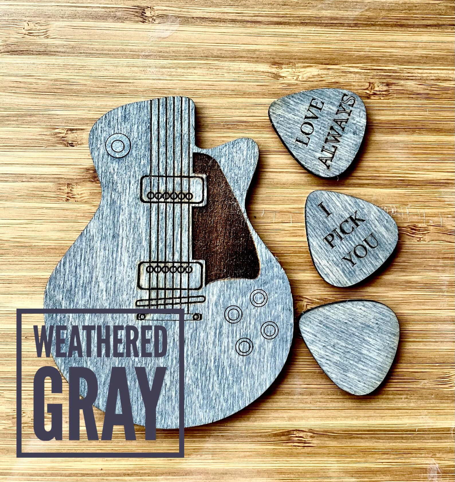 Personalized Guitar Pick Box Guitar Themed Gift Guitar Pick Etsy