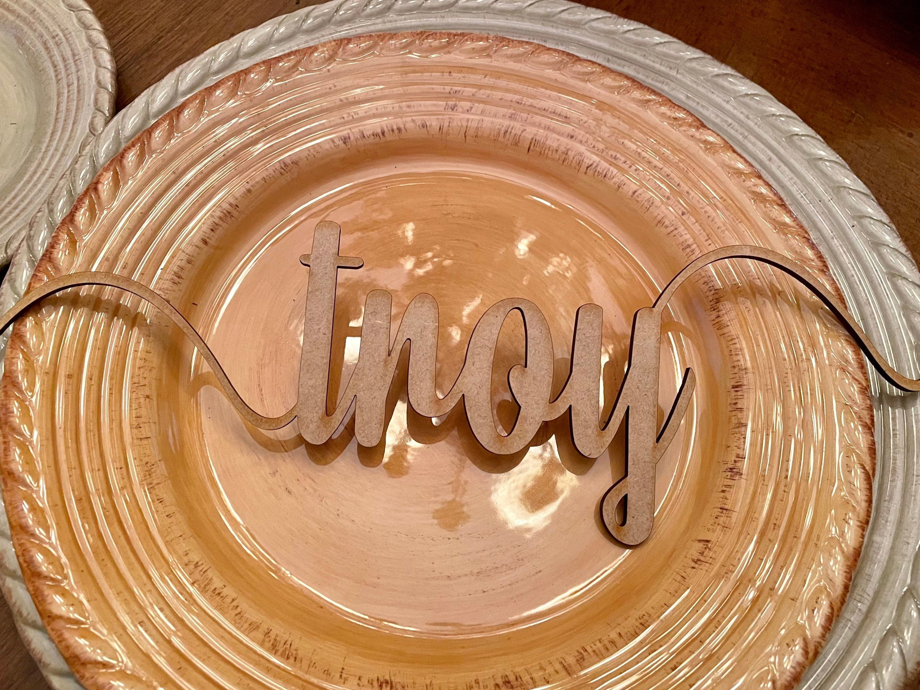 Holiday Table Setting Names Table Wood Signs Home Decor Etsy