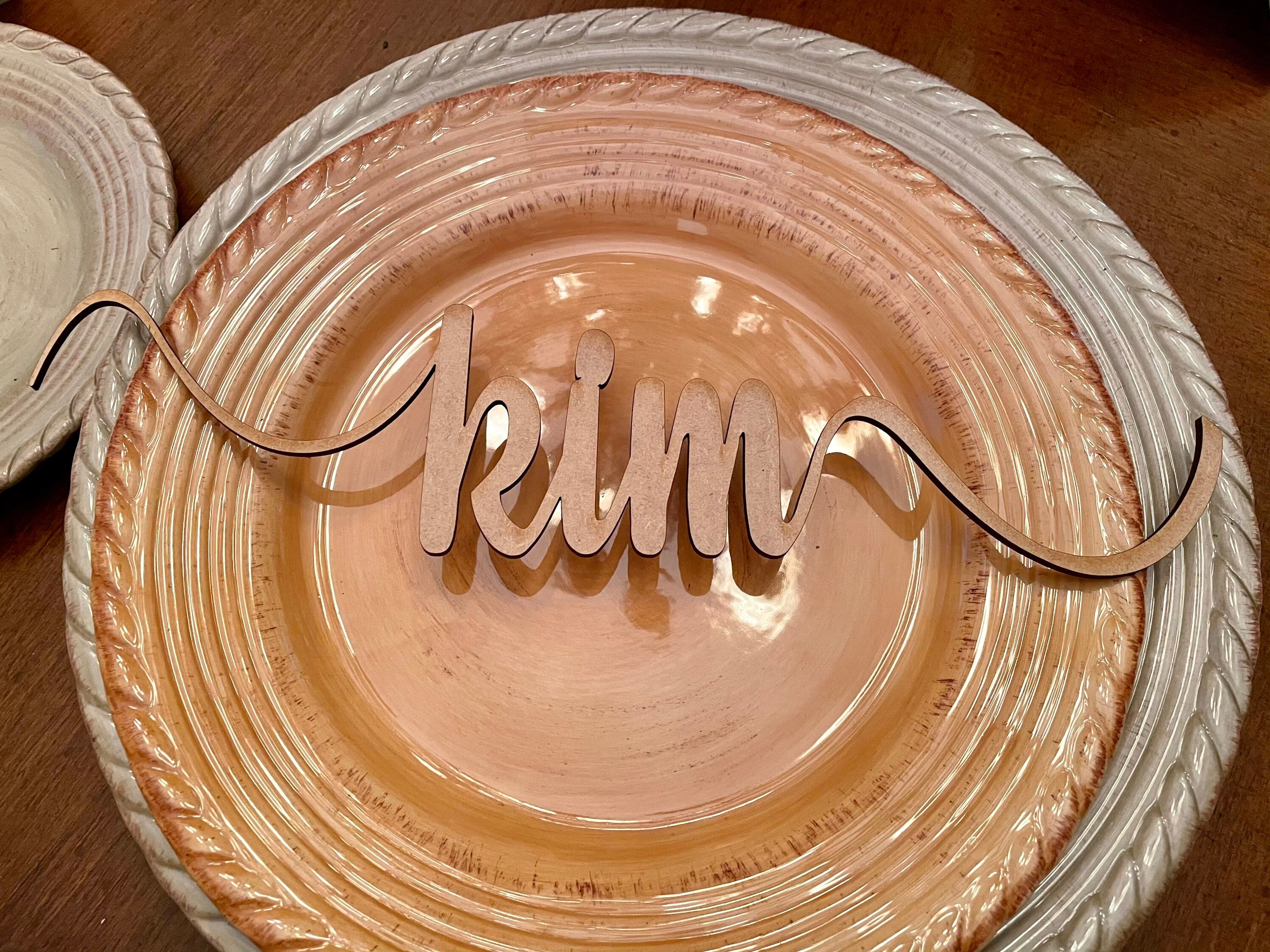 Holiday Table Setting Names Table Wood Signs Home Decor Etsy