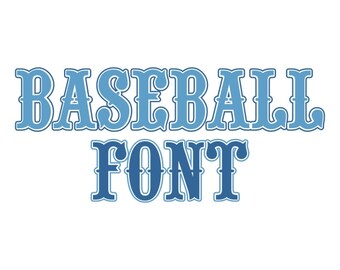 Baseball font svg | Etsy