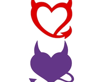 devil heart svg etsy