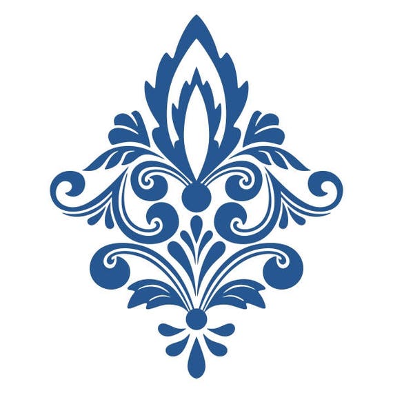 damask accent cuttable design png dxf svg eps file etsy