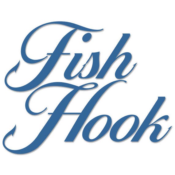 Download Fishing Hooks Script Monogram Font Cuttable Design PNG DXF ...